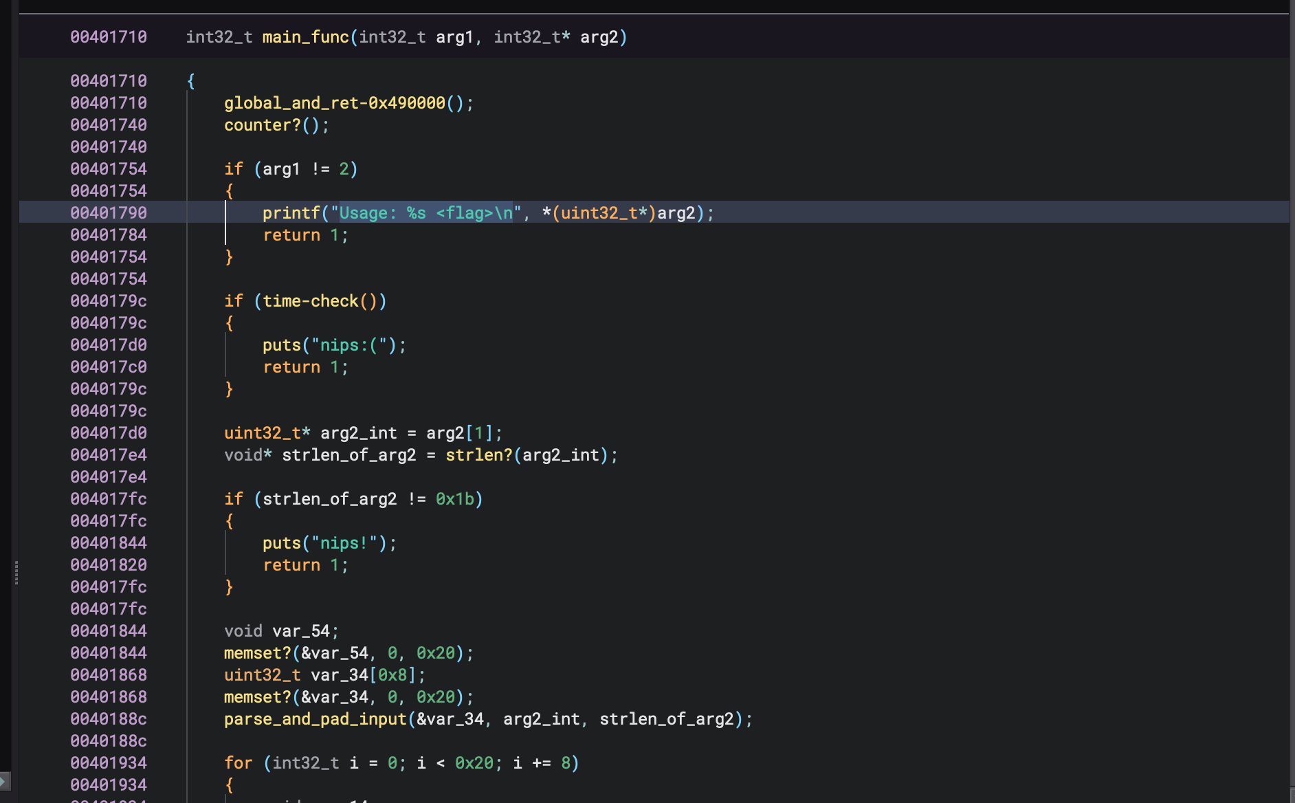 Image showing the identified main function